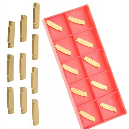 

RANMEI 10pcs/kit MGMN200-G Carbide Inserts For MGEHR/MGIVR Grooving Cut-off Lathe