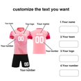 thumbnail image 4 of Custom Football Kit Set for Adult and Child, Name Number Team Logo DIY Family Match Personalized Jersey Shirt Shorts Set, Dad and Son Matching Outfits Pink S, 4 of 6