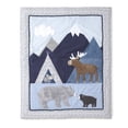 thumbnail image 2 of Levtex Baby - Trail Mix Crib Bed Set - Baby Nursery Set - Grey, Navy, White and Blue - Bear Mountains - 4 Piece Set Includes Quilt, Fitted Sheet, Wall Decal & Skirt/Dust Ruffle, 2 of 5