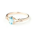 thumbnail image 3 of Galaxy Gold 14K Rose Gold Oval-Shaped Blue Topaz with Diamond Accents Ring - December Birthstone - Courage & Clarity - Sizes 5.5 to 11 - Fine Jewelry for Women, 3 of 5