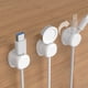 thumbnail image 4 of Organizador de cables de datos - Clips para gestión de cables para escritorios y despachos en casa, portacables autoadhesivos, clips de cable de PVC y silicona en paquetes de 3, 4 of 5