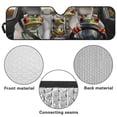 thumbnail image 7 of Binienty Frog Sun Visor for Car Windshield Funny Heat Reflector Universal Auto Sunshades Windshield Compatible with Jeep Wrangler TJ JK JKU Sport Sahara Rubicon 2 Door & 4 Door, 7 of 7
