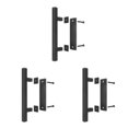 thumbnail image 3 of Bewildely Juego de manijas de puerta de granero circulares negras resistentes y duraderas negras para puertas de americanas Cuadrado circular Type1 NO1, 3 of 6