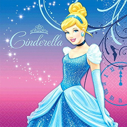 Cinderella Lunch Napkins, 16 Count, Party Supplies