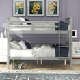 thumbnail image 3 of BELLEMAVE Full over Full Bunk Beds, Wood Bunk Bed with Ladder, Headboard and Footboard, Convertible Bunk Beds for Teens(Gray), 3 of 13