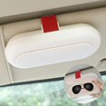 thumbnail image 3 of 1 funda blanca para gafas de coche, marco retráctil para gafas de sol, funda multifuncional para gafas de sol con ranura para tarjeta de crédito JM, 3 of 5