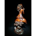 thumbnail image 5 of Vintage Wooden Ornaments Statue Sea Mermaid Carving Decorative Sculpture Love Beautiful Girl Home Decor Boxwood Carved Art Modern Wood Chinese Decoration Figure Good Lucky Gift Room, 5 of 5