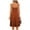 Orange, variant on Summer Dress for Women Dress for Women Summer Women Fashion Summer Seaside Sling Sleeveless V-Neck Solid Color Casual Dress
