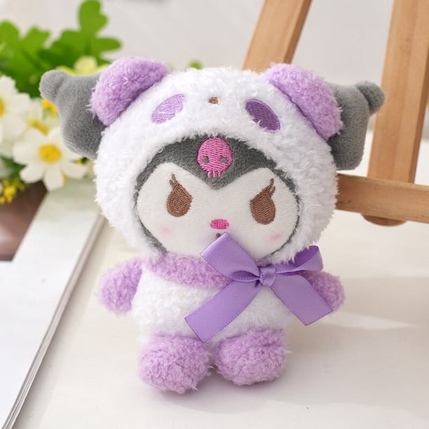 23CM Sanrio Kawali Kuromi Hello Kitty My Melody Cinnamoroll Pillow Plush Anime Kid toy Cartoon Collection for halloween12cm14 Deng Xun unisex