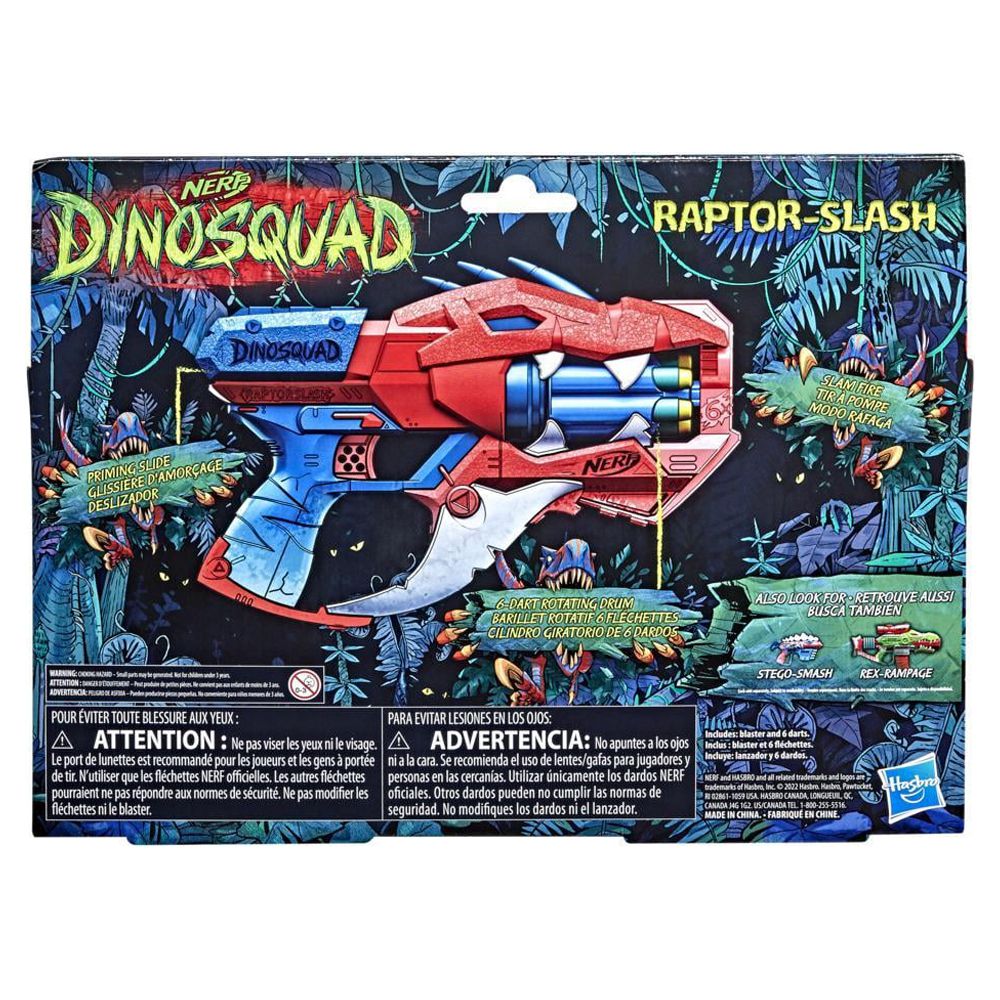 Nerf DinoSquad Raptor Slash Kids Toy Blaster with 6 Darts - image 3 of 6