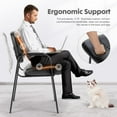 thumbnail image 4 of Sweetcrispy Waiting Room Chairs with Padded Arms, PU Leather Stationary Office Guest Chair for Elderly Home Desk Reception Area Conference Room Side Lobby, Black, 4 of 8