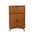 thumbnail image 4 of Alpine Furniture Flynn Large Wood Bar Cabinet with Drop Down Tray in Acorn Brown, 4 of 7