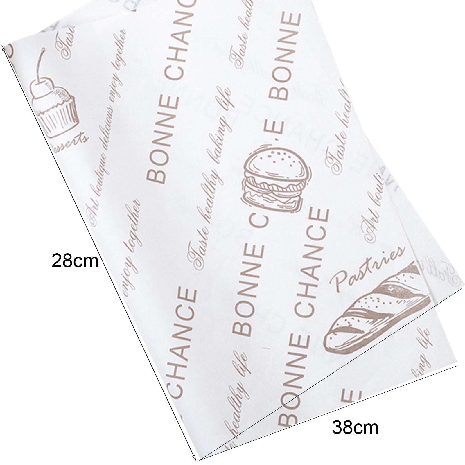 Newsprint Wax Paper Sheets Newspaper Theme Food Wrap Paper Grease Resistant  Tray Liners Waterproof Wrapping Tissue Food Picnic Paper for Home Kitchen