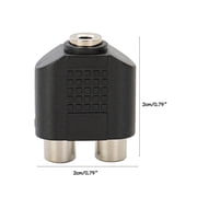 3.5mm Female To Double Female Audio Adapter 1 Female Aux Jack To 2RCA Male Jack