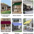 thumbnail image 4 of Patio Awning Retractable Retractable Awning, 8x6.5ft Sun Shade Canopy Cover, Water-Resistant & UV Protective Outdoor Patio Top (Black) Replacement Fabric Only; No Expandable Frame Included., 4 of 7
