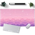 thumbnail image 2 of Alfombrilla de ratón bonita estética grande xxl grande Kawaii para mujer, alfombrilla de ratón de escritorio, alfombrilla de ordenador de anime, alfombrilla de ratón de oficina 900x400 rosa para PC Ga, 2 of 5