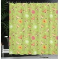 thumbnail image 4 of Ambesonne Floral Shower Curtain, Bluebell Flowers, 69"Wx84"L, Green Pink, 4 of 5