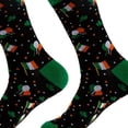 thumbnail image 4 of Unisex St. Patrick's Day Socks Lucky Shamrock Print Mid-Calf Socks Festive Green Knit Socks Novelty Holiday Outfits Fun Crew Socks For Party, 4 of 4