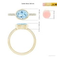 thumbnail image 5 of ANGARA Natural Bezel-Set Oval 1 ct Aquamarine and Diamond Ring in 14K Yellow Gold for Women (Size-8x6mm) | March Birthstone, Birthday, Anniversary, Jewelry Gift for Women | Natural Aquamarine Ring, 5 of 9