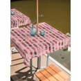thumbnail image 2 of Outdoor Tablecloth with Umbrella Hole for Patio/Picnic/Party/Camping, Abstract Tribal Arrows Waterproof Table Cloth Square Cover Washable, Boho Middle Century Dusty Rose Vertical (60"x 60"), 2 of 9