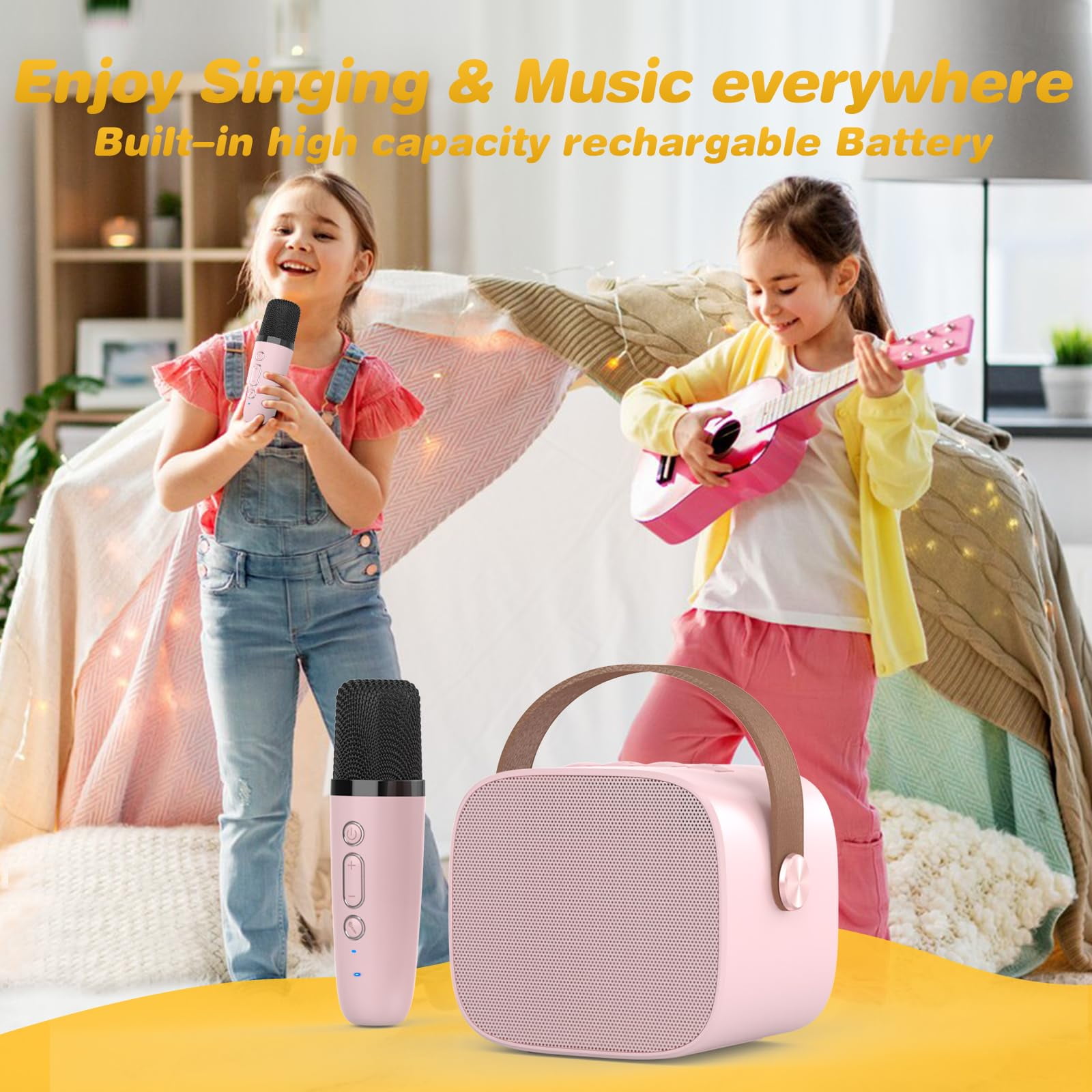 Mini Karaoke Machine,Funny Toys Christmas Birthday Gifts for Kids Age 4-12 Girls,Boys,Adults,NexTone  Karaoke Microphone Toys for 4,5,6,7,8,9,10,11,12+ Year Old Girls Boys Kids Birthday Party