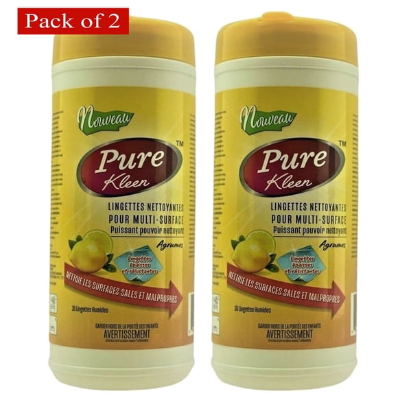Pure Kleen Multisurface Wipes Citrus 35 Sheets (Pack of 2)