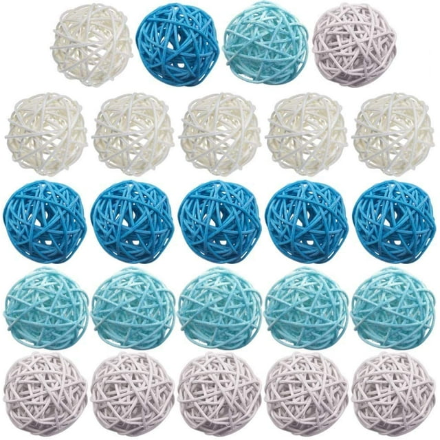 BAMAIA Rattan Ball, 24PCS 2 Inch Wicker Ball Decorative Ball Orbs Vase Fillers