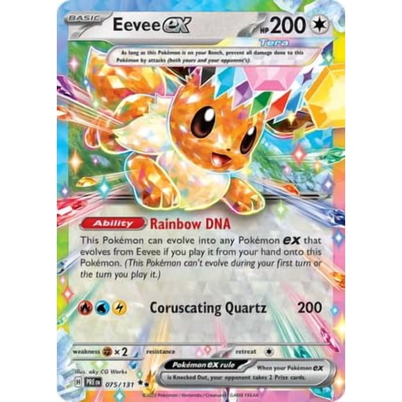 Carta coleccionable Pokémon Eevee ex 075/131 Prismatic Evolutions
