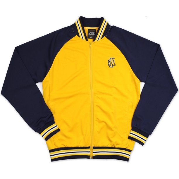 white and gold jogging suit