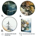 thumbnail image 3 of Designart "A Serene Retreat Amongst Hotels and Lodges III" Cityscapes Floater Framed Canvas Print, 3 of 7