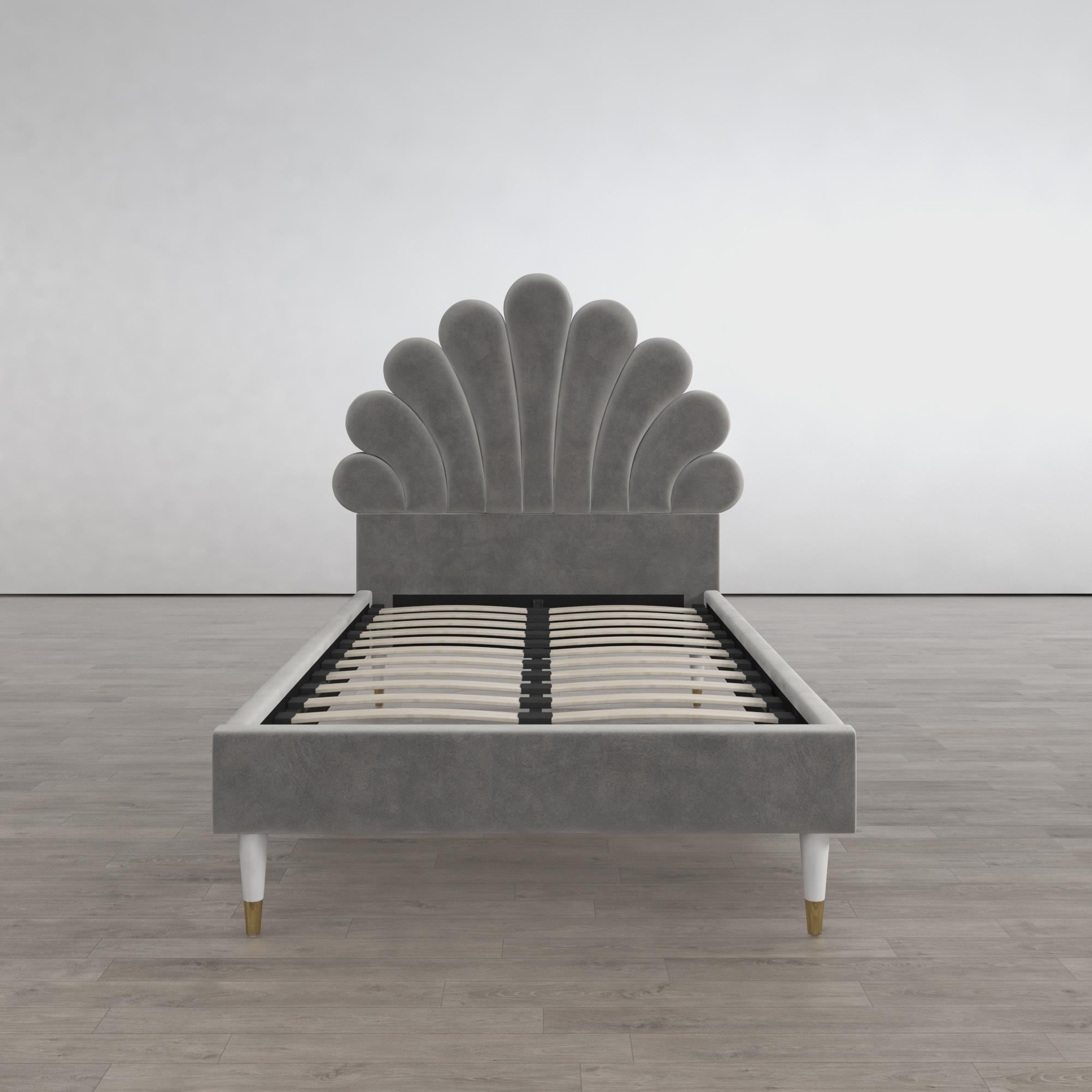 Little Seeds Monarch Hill Upholstered Poppy Bed Twin Gray