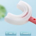 thumbnail image 2 of 2PCS Kids U-Shaped Toothbrush, Manual Training Tooth Brush, Food Grade Soft Sili, 2 of 5