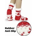 thumbnail image 4 of Slipper Socks for Women with Gripper - Winter Non Slip Thick Fuzzy Socks - Warm Cozy Christmas Gift 1/2Pairs, 4 of 6