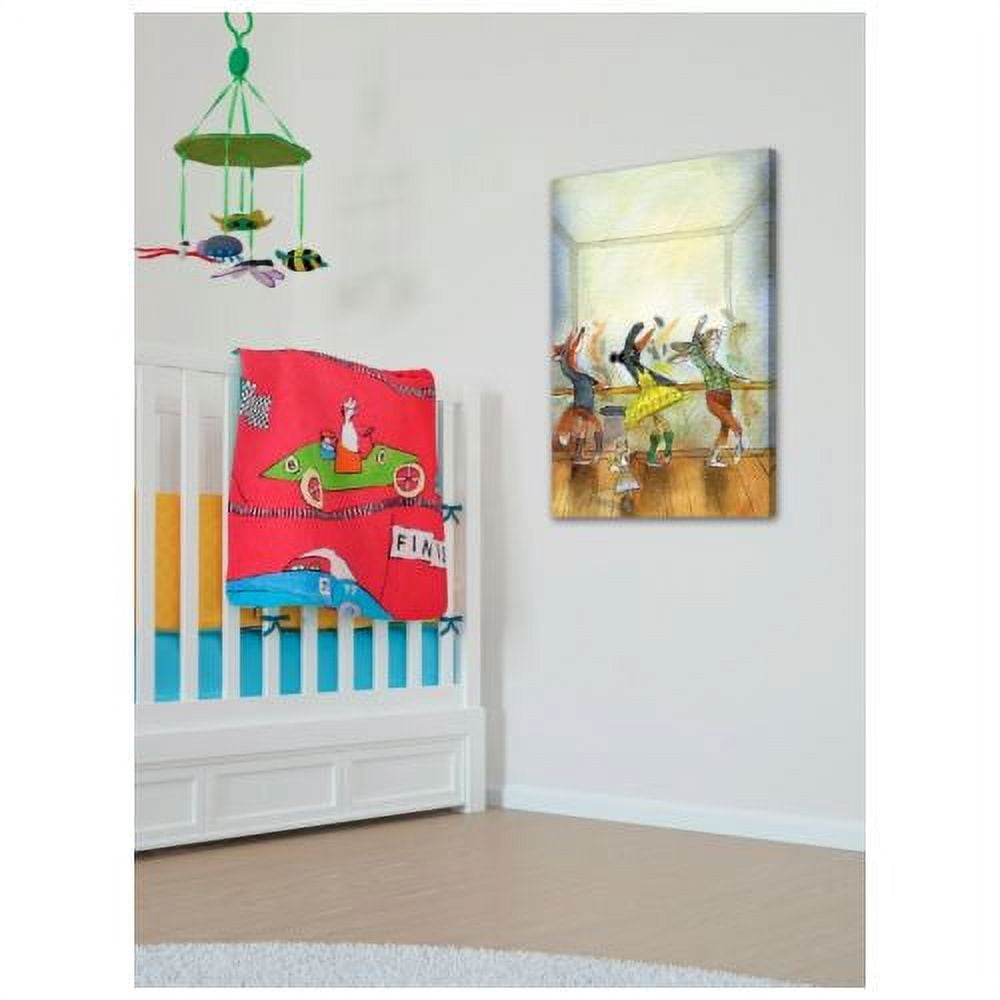 "Ballet Lesson" Painting Print on Wrapped Canvas