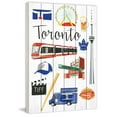 thumbnail image 2 of Marmont Hill "Travel Toronto" By Molly Rosner Painting Art Print On White Wood, 16.0" x 1.5", 2 of 5