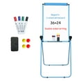 thumbnail image 7 of XIWODE Magnetic U-Stand Whiteboard, 36" x 24" Height Adjustable and Foldable Dry Erase Board/Flip Chart Whiteboard, Blue Aluminum Framed, 7 of 7