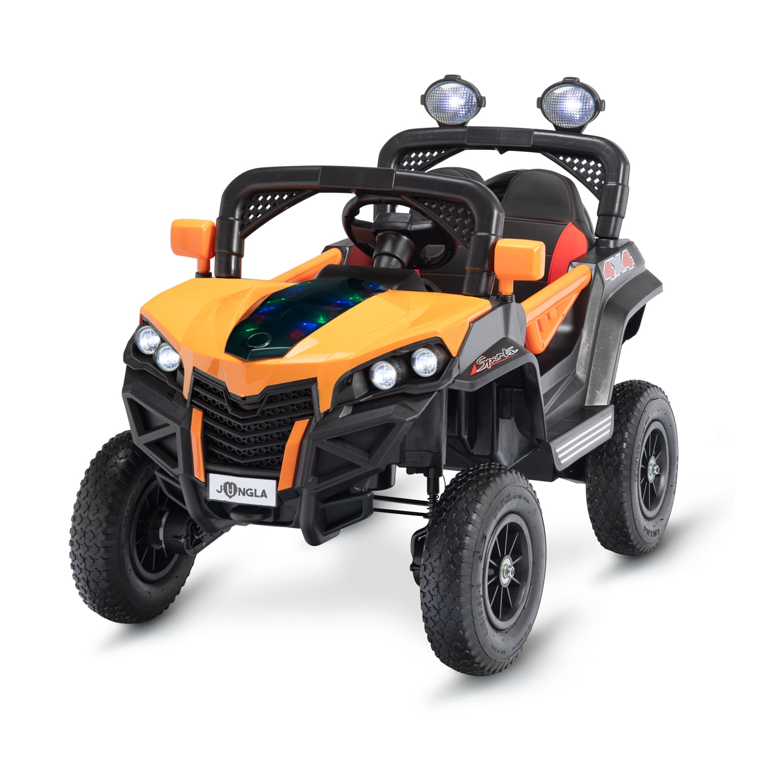 Buggy 4 Motores Ruedas De Goma Naranjo
