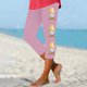 thumbnail image 2 of Pantalones de Ajuste Seco de la Moda de las Mujeres Imprimidas Leggings, Deporte de Yoga Elástico de Poliéster Elástico Respirable, 2 of 7
