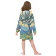 thumbnail image 7 of FORMRS Niños Bathrobe Unisex Hooded Robe Soft Plush Pajamas Sleepwear, Size 2-3T, Retro Mountain, 7 of 7