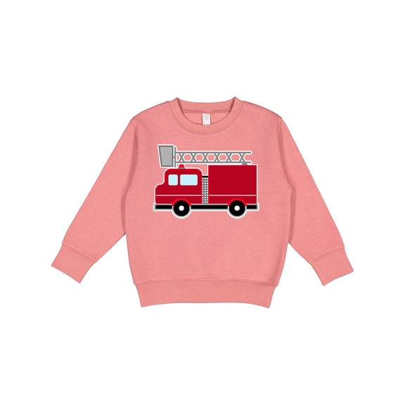 Inktastic Red Firefighter Fire Truck Toddler Sweatshirt