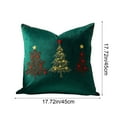 thumbnail image 3 of Taicans Luxury Christmas Throw Pillow Covers 18x18in Velvet Embroidered Christmas Tree Design Cushion Cases for Sofa Couch Winter Holiday Home Decorations, 3 of 7