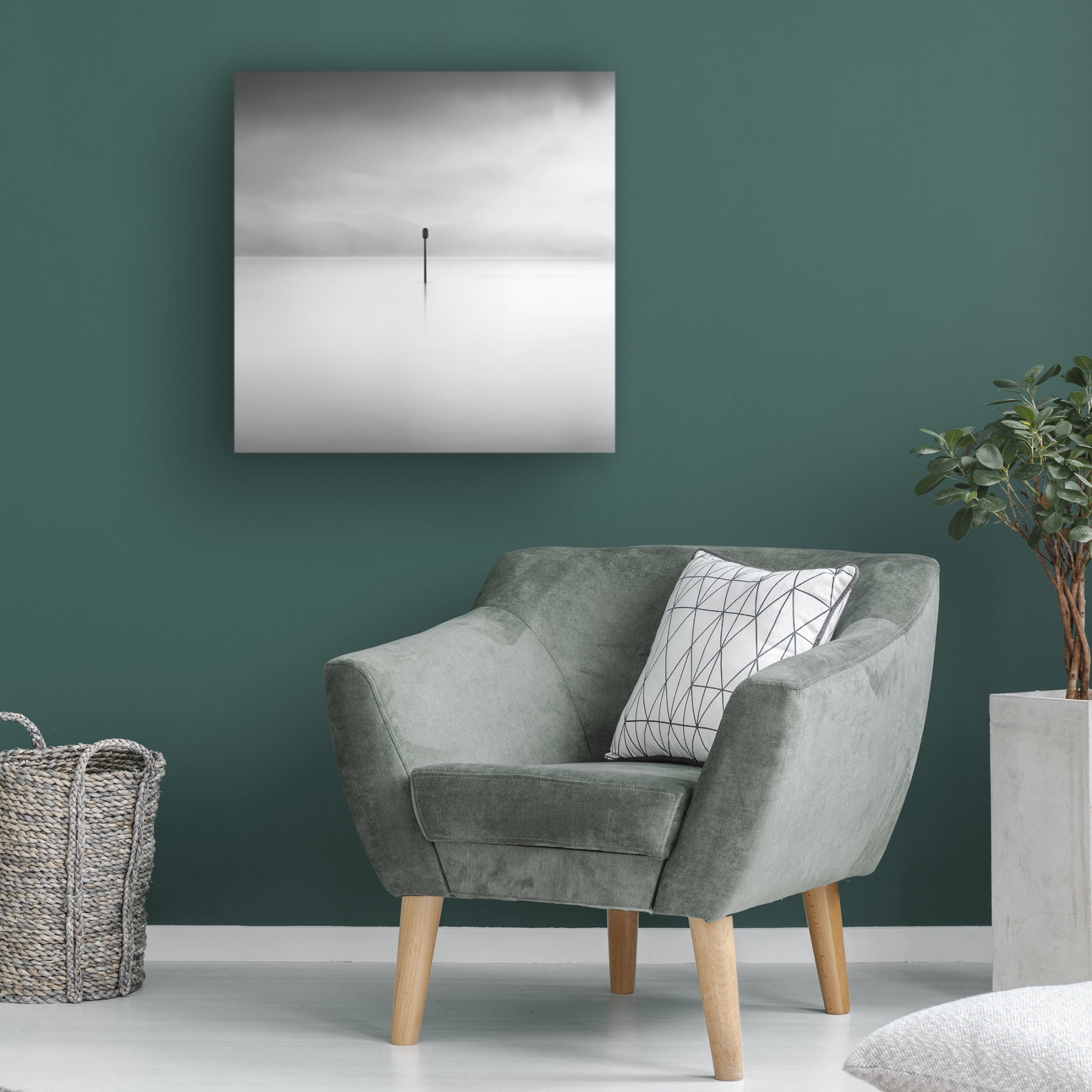 Canvas Wall Art - George Digalakis 'Whispering Lakes 003' Wall Art for Living Room, Bedroom, or Office Décor by Trademark Fine Art - 35 x 35 Inches