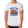 thumbnail image 2 of Fourth Of July Men's United Steaks of America Short-Sleeve Patriotic Novelty Funny T-Shirt, 2 of 5