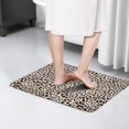 thumbnail image 4 of Black and Tan Leopard Print Flannel Non Slip Door Rugs,Washable Door Mats Indoor,Decorative Door Mats,Dirt-Resistant and Absorbent Doormat for Entrance,Bedroom,Kitchen,Bathroom,23.5x16in(60x40cm), 4 of 5
