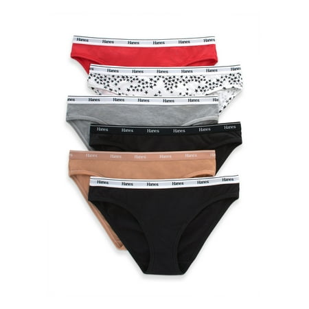 

Hanes Originals Women’s Bikini Underwear Breathable Cotton Stretch 6-Pack
