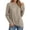Grayish Brown, variant on OALUXE Long Sleeve Shirts for Women Dressy Casual Tunic Tops Crewneck Front Twist Blouses
