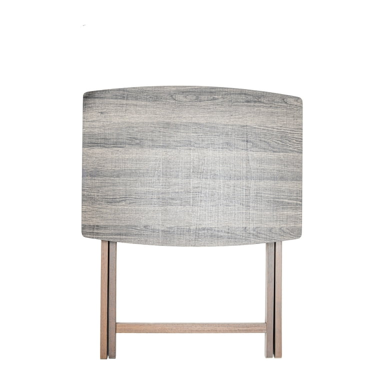2 pack) Mainstays XL Oversized Rubberwood Folding TV Tray Table