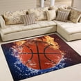 thumbnail image 2 of Coolnut Lightweight Carpet Mats, 5'3" x 4' Area Soft Rugs, Floor Mat Rug Home Decoration for Kids Room Living Room, 63"x 48" Basket Water Fire, 2 of 6
