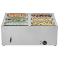 thumbnail image 2 of Stainless Steel Electric Bain Marie Food Warmer 1500W, 6-Pan Commercial Steam Table with Lid & Ladles, Countertop Buffet Warmer for Catering and Restaurants, 2 of 10