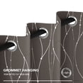 thumbnail image 3 of Deconovo Silver Printed Blackout Curtains - 2 Panels, Wave Dots Pattern, Grommet Top, 52"x45", Thermal Insulated Drapes for Bedroom & Living Room, Taupe, 3 of 10